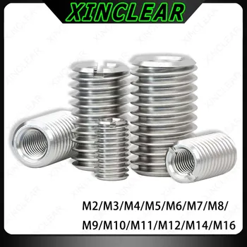 10PCS M2-M16Stainless Steel 304 Inside Outside Thread Slotted Adapter Screw Wire Thread Insert Sleeve Conversion Nut Coupler