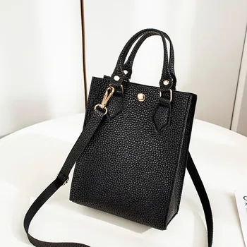 Дамска телефонна чанта PU кожена малка чанта за съобщения за жени Нова женска чанта за рамо Модни дами Crossbody чанти Ежедневни чанти