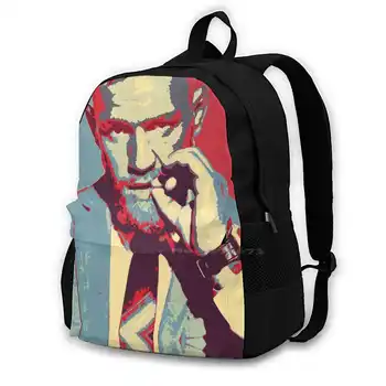 Connor Mcgregor Backpack For Student School Laptop Travel Bag Connor Mcgregor Notorious Octagon Irish