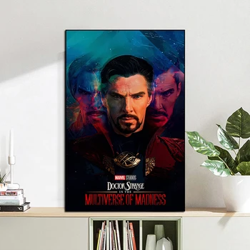 Disney Superhero Doctor Strange Multiverse Of Madness Movie Poster Avengers Canvas Painting Wall Art Kids Room Home Decoration