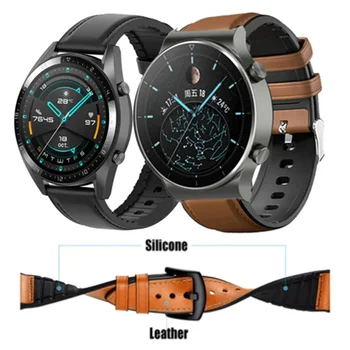 Кожена гривна Ленти за часовници за Huawei Watch GT 2 Pro Smart Watch 22mm Спортна каишка за Amazfit GTR 47mm 42mm GTR4 аксесоари