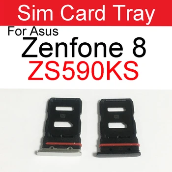 За ASUS Zenfone 8 ZS590KS адаптер за SIM карта Micro SD държач за тава за карти Четец на сим карти Flex кабел резервни части