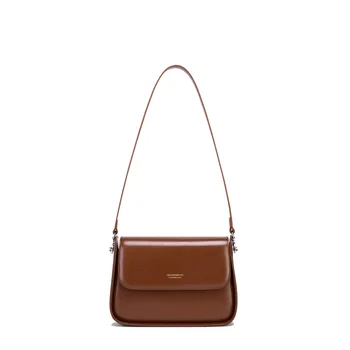Дамска чанта Женска елегантна чанта за рамо 2022 Нова мода текстурирана ниша дизайн телешка сплит кожа Crossbody пратеник