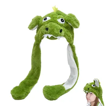 флопи ухо шапка дракон шапка движещи се уши Унисекс 22in забавна шапка с плюшени животински уши за фестивал рожден ден празник косплей