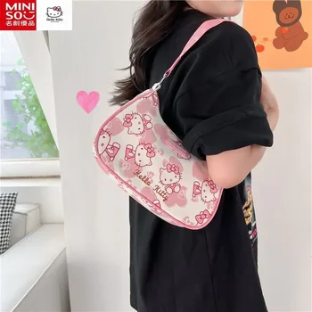 MINISOHello Kitty New Cute Melody Girl Armpit Bag Handbag Girl Shoulder Bag Student Bag Дамски ръчни чанти