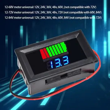  тестер цифров дисплей Индикатор за нивото на зареждане на батерията на автомобила Брояч на капацитета на литиевата батерия 12V 24V 36V 48V 60V 72V тестер за батерии