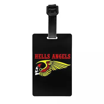 Hells Angels World Logo Багаж Tag Мотоциклет куфар багаж Поверителност Cover ID Label