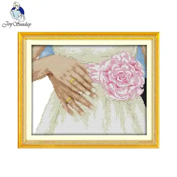 Joy неделя сватбен пръстен китайски кръстат бод за бродерия ръкоделие комплекти кръстат бод модел декорация дома