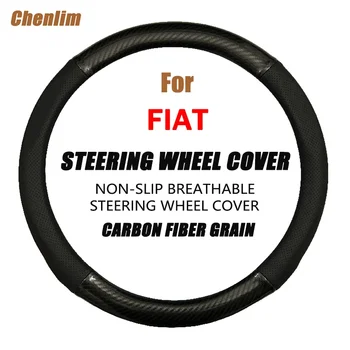 Дишаща тънка кола волана покрива мека изкуствена кожена плитка на капака на волана за Fiat 500L