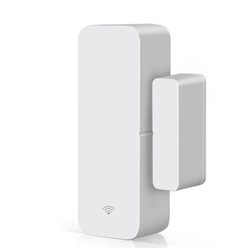 1 Piece Tuya Wifi Door Magnetic Smart Window Sensor Door Door Detector Smart Home Alarm System ABS For Alexa Google Assistant