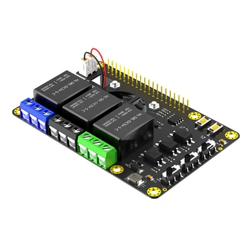 Rpi Power Relay Board Разширителен модул Двоен вентилатор за охлаждане Автоматичен цвят за промяна на цвета за Raspberry Pi A + 3A + B + 2B 3B 3B + 4B издръжлив