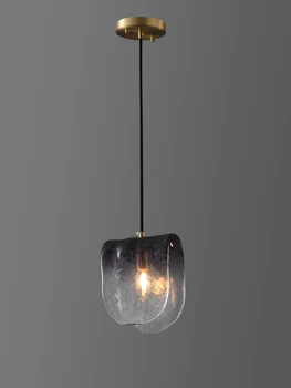 Постмодерен минималистичен дизайнер Медна стъклена висулка светлина за декорация на хола Спалня Нощна лампа Ресторант Бар Студио