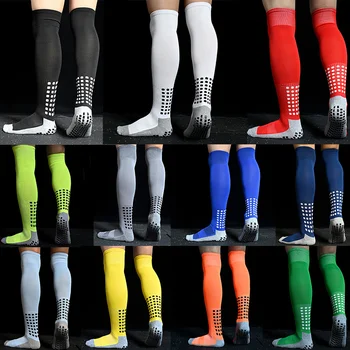 Нови чорапи без хлъзгане 2023 коляно футбол мъже дишаща и жените висока кърпа дъното колоездене туризъм спортни обучение дълго футбол чорап
