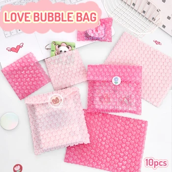 Ins стил розово сгъстяване сърце балон чанти момичета канцеларски опаковъчна чанта удароустойчив плик Mailer куриер доставка чанти