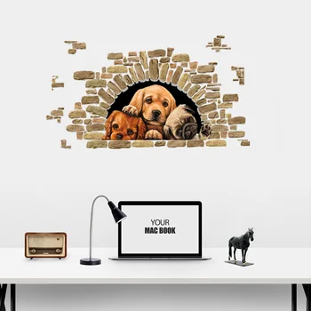 Прекрасна карикатура животински стена стикери сменяеми PVC Начало декор хол спалня мулти сценарий приложение DIY