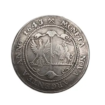 Moneta Nova Argentea Anno Колекция монети Сувенири Декорация за дома Занаяти Орнаменти Подаръци 1643 Литовска възпоменателна монета