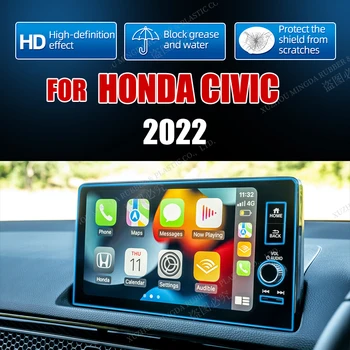 RHD стъклена кола HD навигационен екран закалено фолио GPS стикер за Honda Civic 2022 аксесоари протектор авто