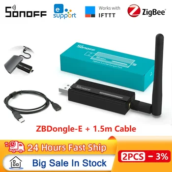 SONOFF ZBDongle-E USB Dongle Wireless Zigbee Gateway чрез ZHA или Zigbee2MQTT Smart Home работа със SONOFF ZBMINI SNZB BasicZBR3