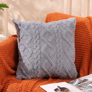 Soft Throw Pillowcover For Sofa Couch Cushion Cover 50x50 Прегръдки за възглавници Декоративни възглавници за дома Бели ретро пухкави