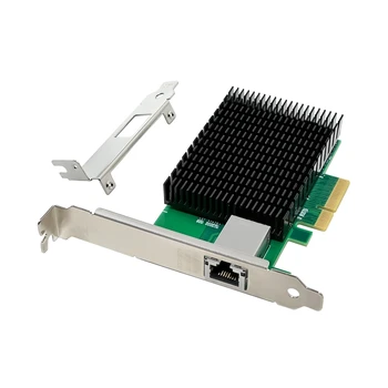 PCI-E X4 10Gigabit единичен електрически порт сървър мрежов картов сървър NIC AQC107 RJ45 Ethernet NIC за PC лаптоп Лесно инсталиране