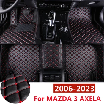 SJ Пълен комплект ALL Weather Custom Fit за MAZDA 3 AXELA 06-23 Подови стелки за автомобили Преден и заден подОблицовка Стайлинг Авточасти Килим Pad