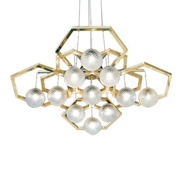 Дизайнерски геометрични метални висящи лампи Блясък Suspendu Chambre Dimmable 2023 окачване осветителни тела Лустри за стая декор