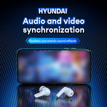 HYUNDAI Original GM2PRO Gaming x Модни слушалки TWS Безжични слушалки Bluetooth 5.3 Слушалки със съраунд звук с ниска латентност