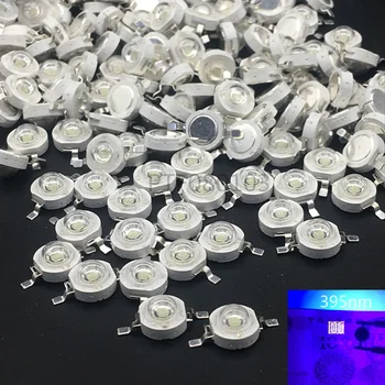  10pcs 3W висока мощност LED UV светлина чип 395-400nm ултра виолетов с 20 мм звезда PCB DIY