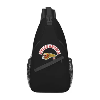 Hells Angels World Logo прашка гърдите Crossbody чанта мъже случайни рамо раница за туризъм
