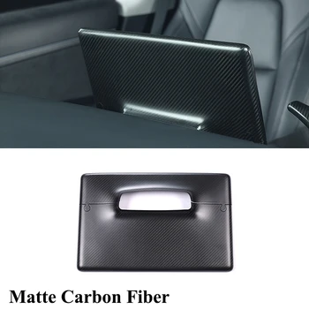 За Tesla Model 3 Y 2017-2021 Централен контролен екран Cover Trim Real Carbon Fiber протектор декорация