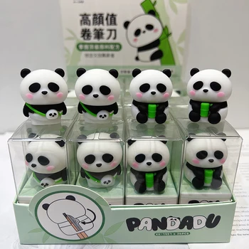 Сладък Panda острилка канцеларски материали силиконови единична дупка ръчно молив Кътър студент деца подарък училище офис консумативи