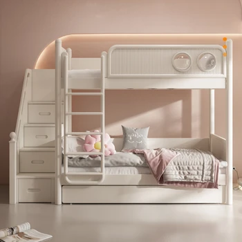 Височина двуслойни детски легла нагоре и надолу малък тип единица момиче момчета дизайн детски легла Cama инфантилни мебели за спалня QF50TC