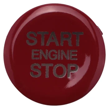 ABS Car Engine Start Stop Switch Button Cover Trim за Alfa Romeo Giulia Stelvio 2017 2018 (червен)