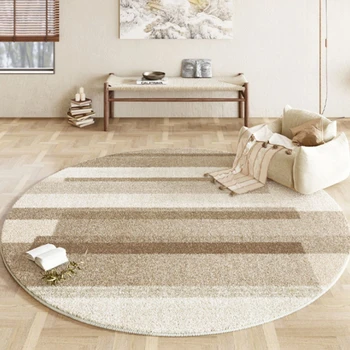 Wabi-sabi стил хол декорация кръг килим голяма площ плюшени етаж мат меки пухкави нощни килими сгъсти килими за спалня