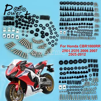 Пълен комплект болтове за монтиране на обтекател Винтова закопчалка за закрепване на каросерията Wellnut за Honda CBR1000RR 2004 2005 2006 2007 2008 2009-2012
